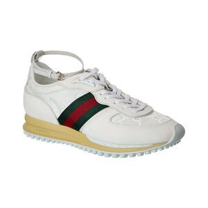 Gucci Re-Motion Gg Nylon & Suede Sneaker, White